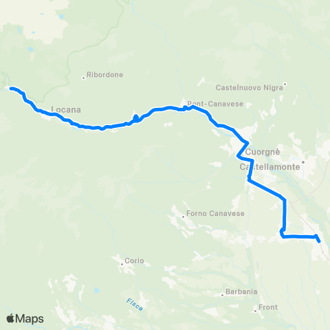 GTT Torino Rivarolo - Pont - Ceresole map