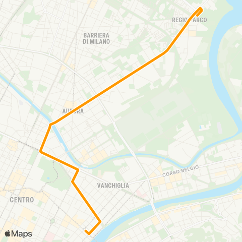 GTT Torino Notturna, Piazza Vittorio Veneto - Piazza Sofia map