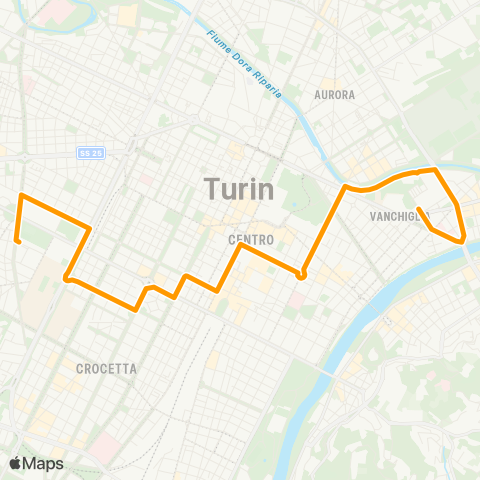 GTT Torino Via Bixio - Corso Farini map