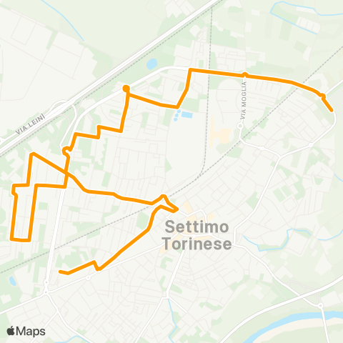 GTT Torino Via Lombardia (Settimo T.SE) - via Einaudi (Settimo T.SE) map