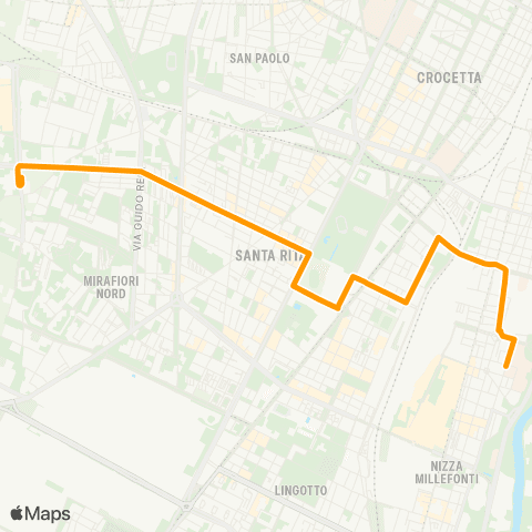 GTT Torino Feriale, via Crea (Grugliasco) - via Ventimiglia map