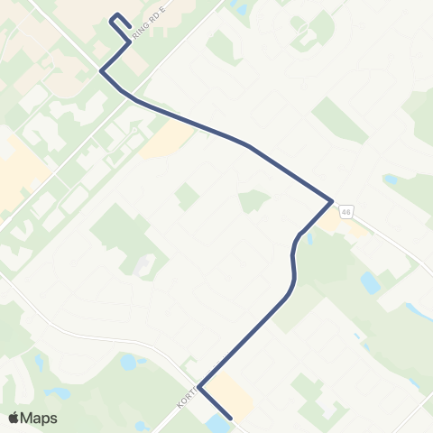 Guelph Transit Kortright map