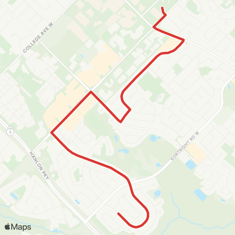 Guelph Transit Ironwood map