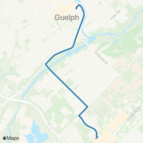Guelph Transit Stone Road Mall map
