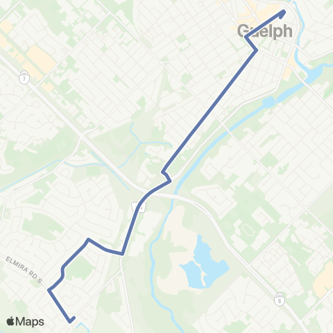 Guelph Transit Waterloo map