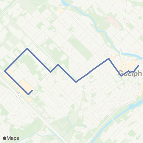 Guelph Transit Silvercreek map