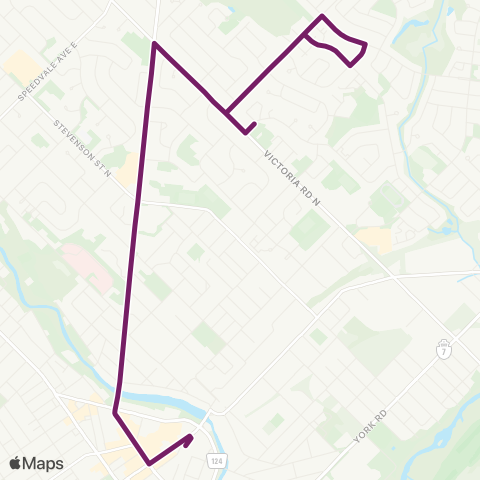 Guelph Transit Eastview map