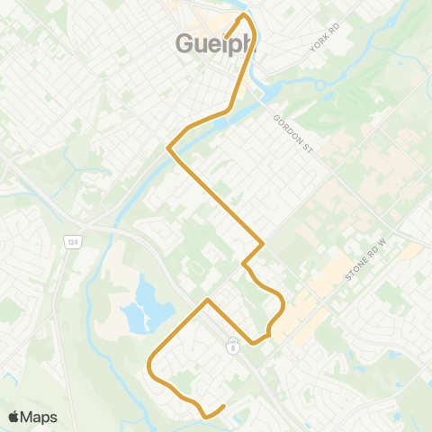 Guelph Transit West Hanlon Scottsdale map