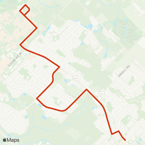 Guelph Transit Zehrs Charter 2026 map