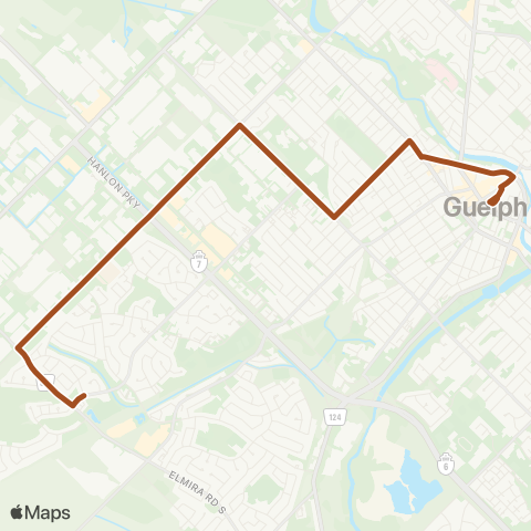 Guelph Transit Speedvale map