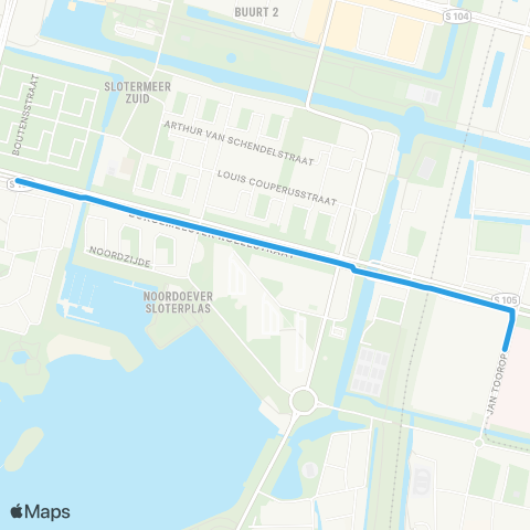 GVB Buslijn 73 map
