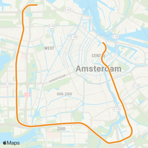 GVB Metrolijn 51 map