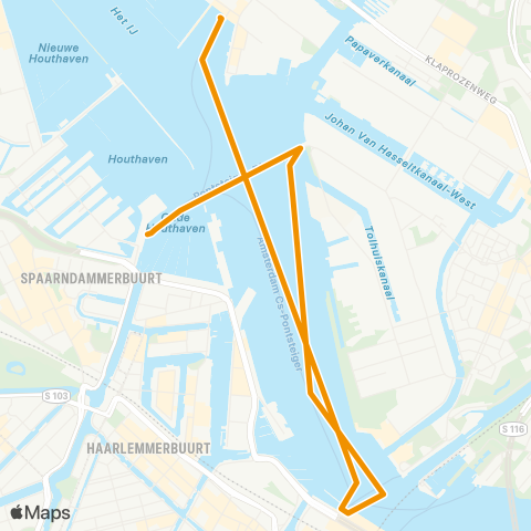 GVB Lijn F7 map