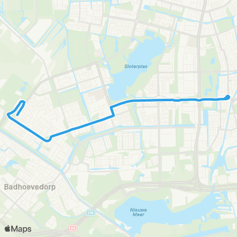 GVB Buslijn 71 map