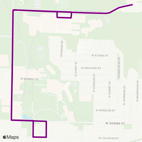 Go West Transit Leatherneck Express map