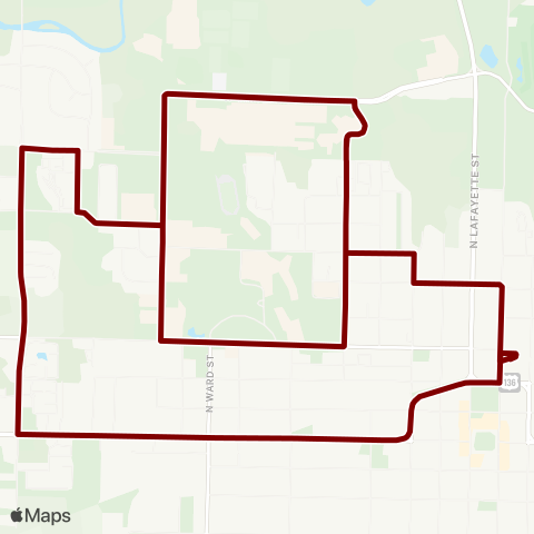 Go West Transit Maroon map