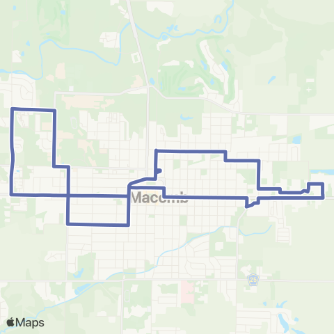 Go West Transit Evening map