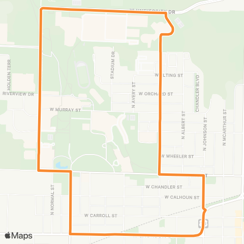 Go West Transit Orange map