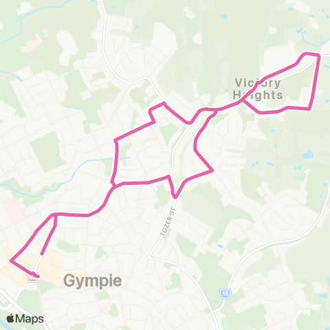 Translink Gympie Town Centre - Victory Heights map
