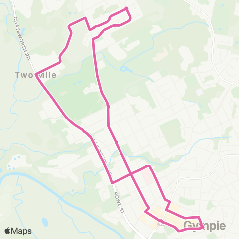 Translink Gympie Town Centre - Fairways map