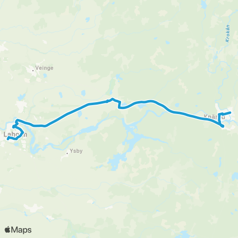 Hallandstrafiken Laholm Bussterminal—Knäred Björkliden map