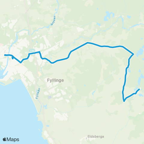 Hallandstrafiken Halmstad Resecentrum—Tönnersjö Backasjövägen map