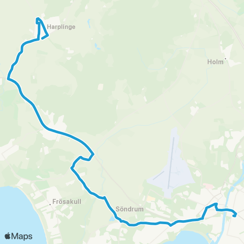 Hallandstrafiken Halmstad Resecentrum—Harplinge map