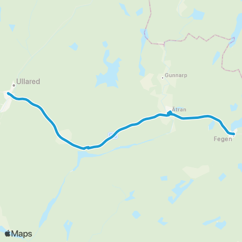 Hallandstrafiken Fegen—Ullared Bussterminal map