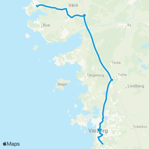 Hallandstrafiken Varberg Sörse—Ringhals, Vakten map