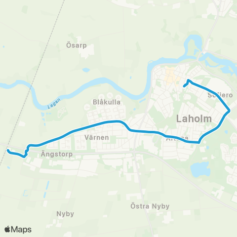 Hallandstrafiken Laholm Bussterminal—Laholm Station map
