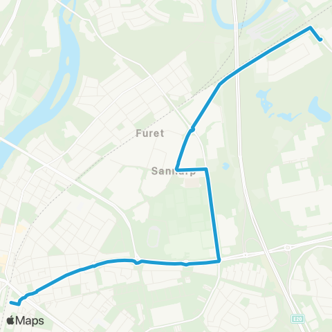 Hallandstrafiken Halmstad Resecentrum—Halmstad Kristinehedsgymnasiet map