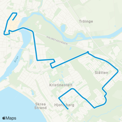 Hallandstrafiken Falkenberg Hjortsberg—Falkenberg Stortorget map