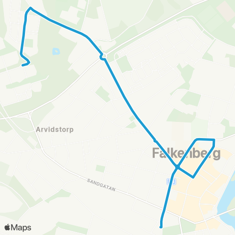 Hallandstrafiken Falkenberg Stortorget—Falkenberg Falkagård map