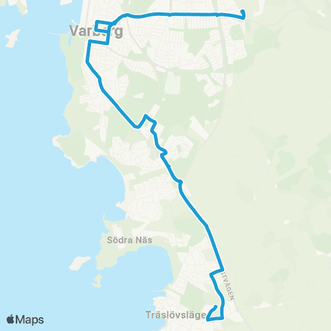 Hallandstrafiken Varberg Borgasgård—Träslövsläge Ankarskolan map