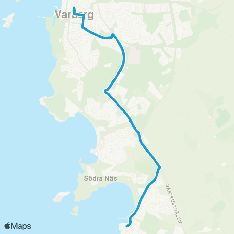Hallandstrafiken Varberg Bussterminal—Träslövsläge Hamn map