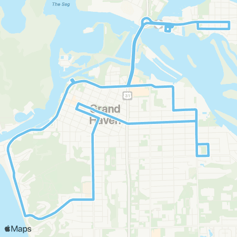 Harbor Transit Loop map