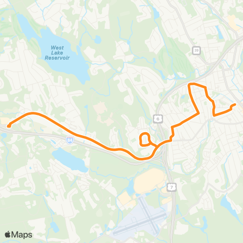 HARTransit Mill Plain Rd. - Brewster map
