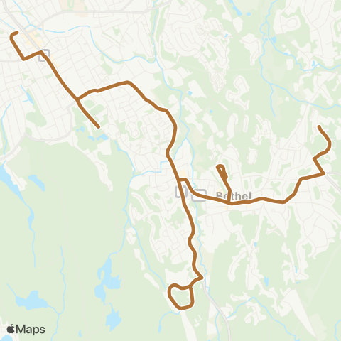 HARTransit Bethel Center map