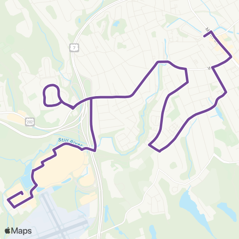 HARTransit Danbury Mall - Lake Ave. map