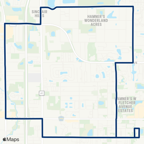 HART Sinclair Hills Connector map