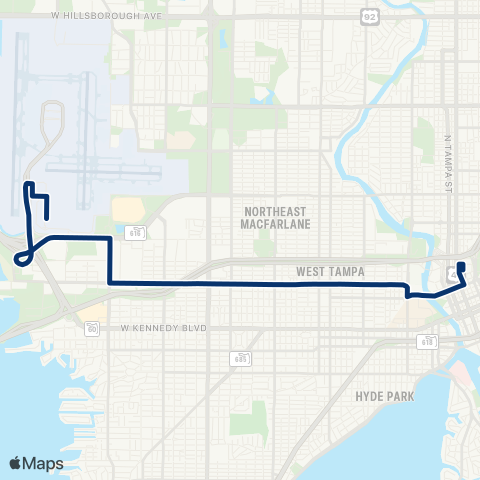 HART Cypress Street map