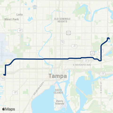 HART Columbus Drive map