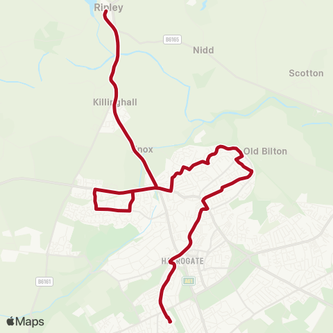 The Harrogate Bus Company  map