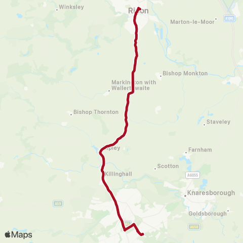 The Harrogate Bus Company  map