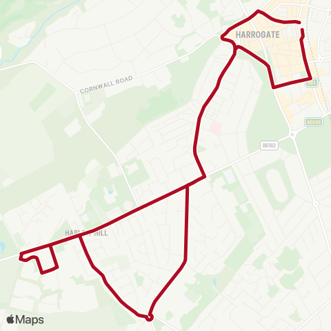 The Harrogate Bus Company  map
