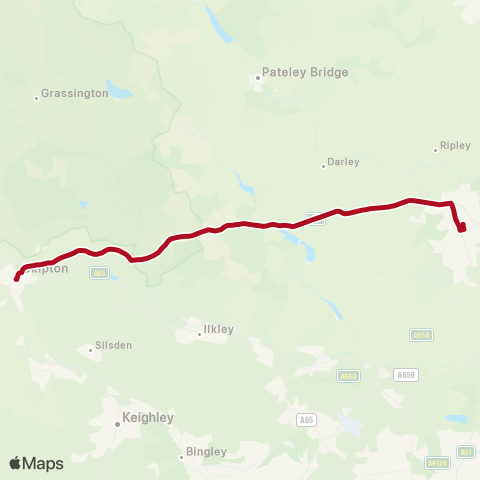 The Harrogate Bus Company  map