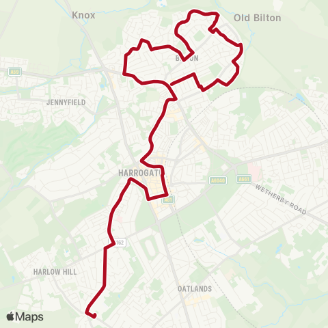 The Harrogate Bus Company  map