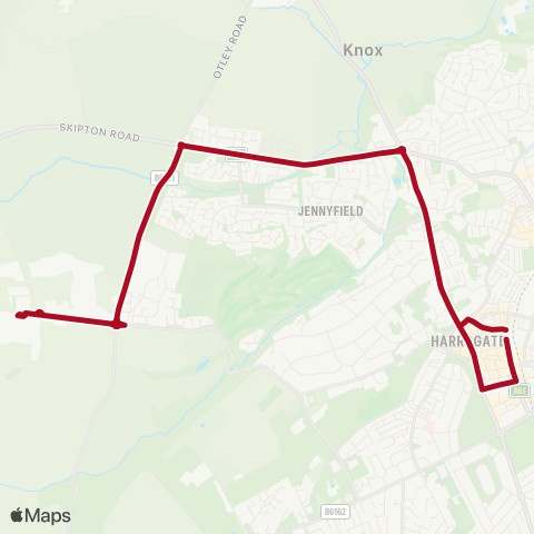 The Harrogate Bus Company  map
