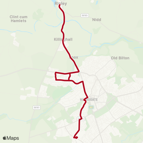 The Harrogate Bus Company  map