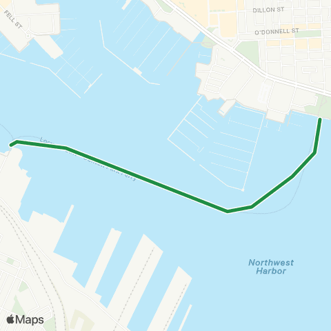 Harbor Connector Canton Park – Locust Point map